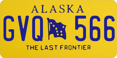 AK license plate GVQ566
