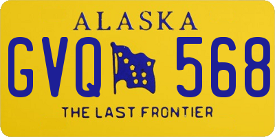 AK license plate GVQ568