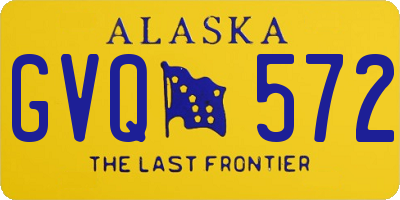 AK license plate GVQ572