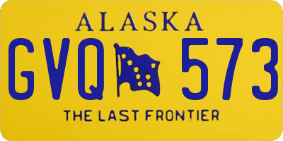 AK license plate GVQ573