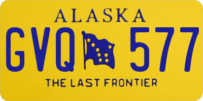 AK license plate GVQ577