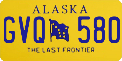 AK license plate GVQ580