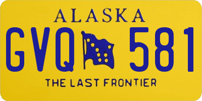 AK license plate GVQ581