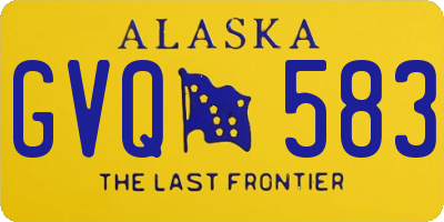 AK license plate GVQ583