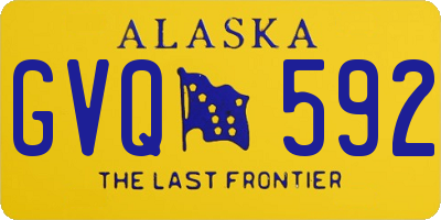 AK license plate GVQ592