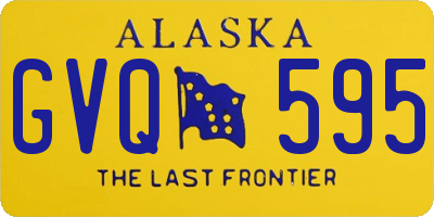 AK license plate GVQ595