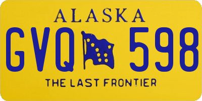 AK license plate GVQ598