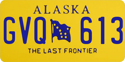 AK license plate GVQ613