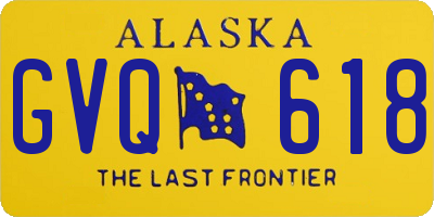 AK license plate GVQ618