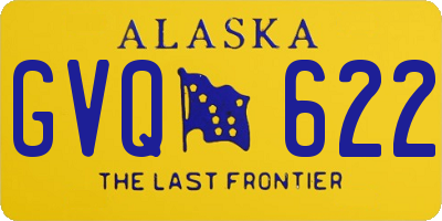AK license plate GVQ622