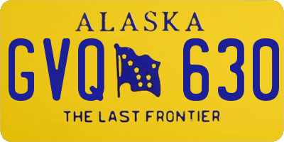 AK license plate GVQ630