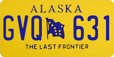 AK license plate GVQ631