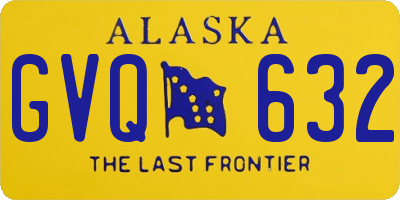 AK license plate GVQ632