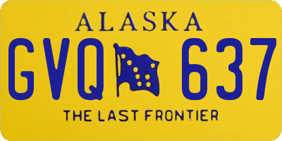 AK license plate GVQ637