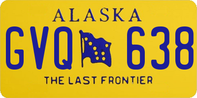 AK license plate GVQ638