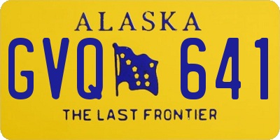 AK license plate GVQ641