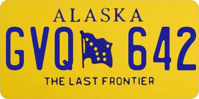 AK license plate GVQ642