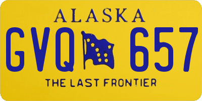 AK license plate GVQ657