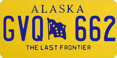 AK license plate GVQ662