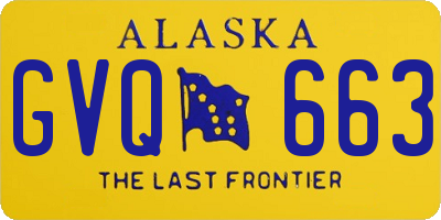 AK license plate GVQ663