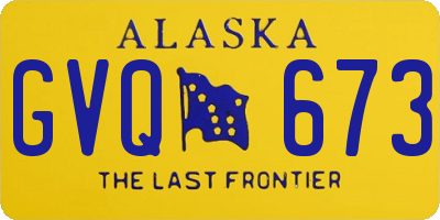 AK license plate GVQ673