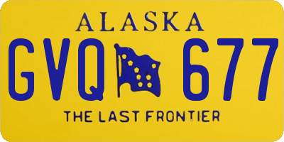 AK license plate GVQ677