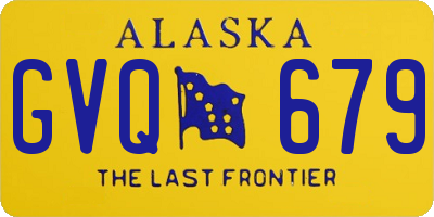 AK license plate GVQ679