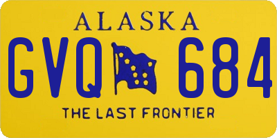 AK license plate GVQ684