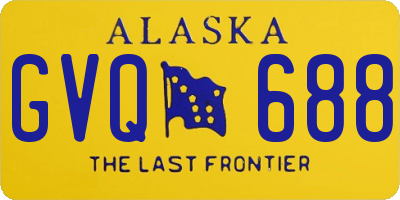 AK license plate GVQ688