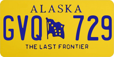 AK license plate GVQ729