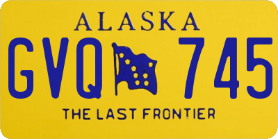 AK license plate GVQ745