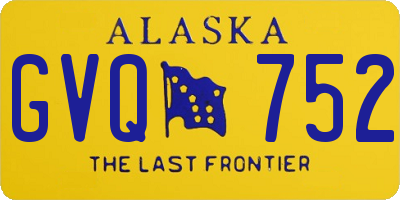 AK license plate GVQ752