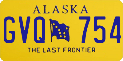 AK license plate GVQ754