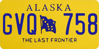 AK license plate GVQ758