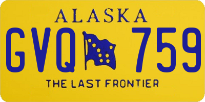 AK license plate GVQ759