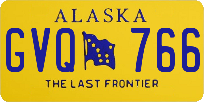AK license plate GVQ766