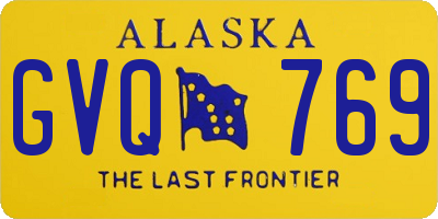 AK license plate GVQ769