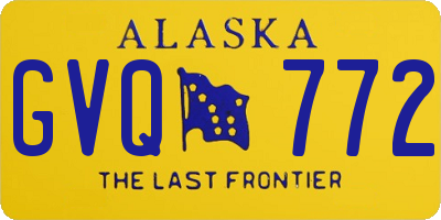 AK license plate GVQ772