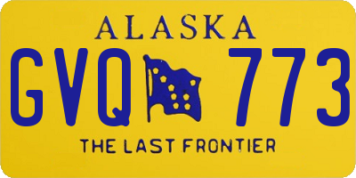 AK license plate GVQ773