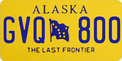 AK license plate GVQ800