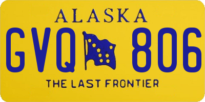 AK license plate GVQ806