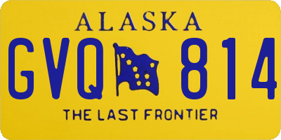 AK license plate GVQ814