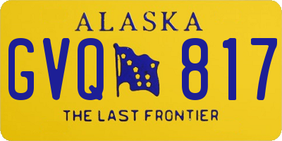 AK license plate GVQ817