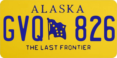 AK license plate GVQ826