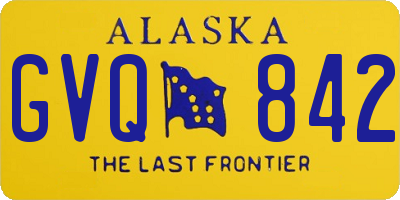 AK license plate GVQ842