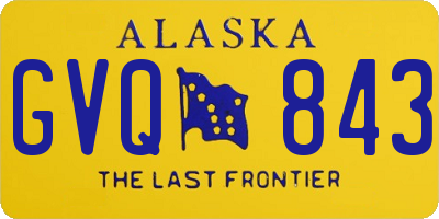 AK license plate GVQ843