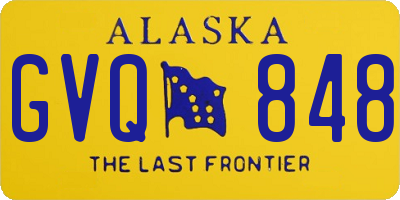 AK license plate GVQ848
