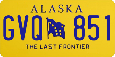 AK license plate GVQ851