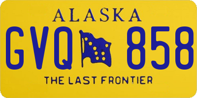 AK license plate GVQ858