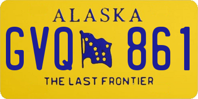 AK license plate GVQ861